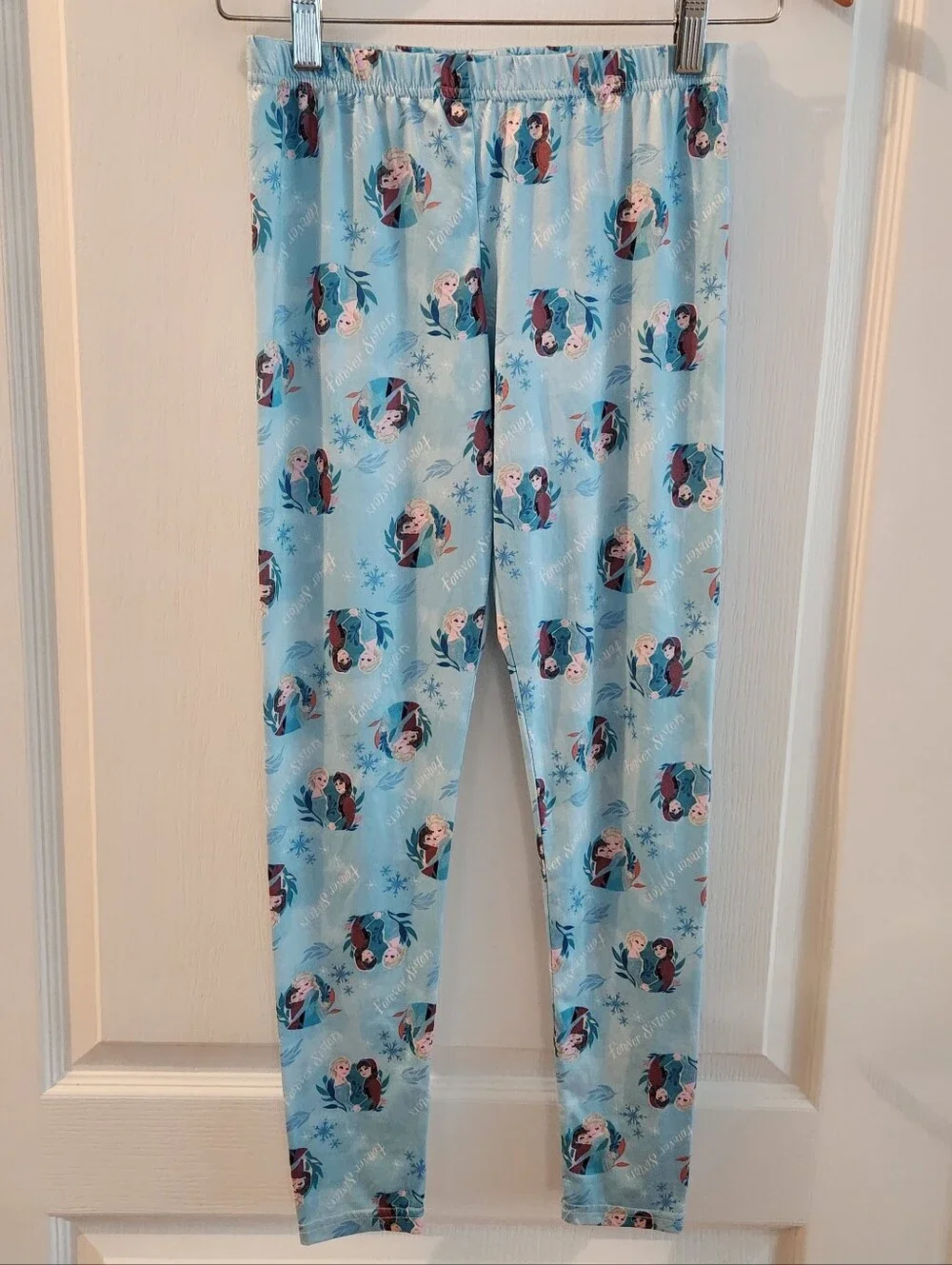 Disney Frozen By Cuddl Duds Girls Large Blue Pull On Pajama Pants